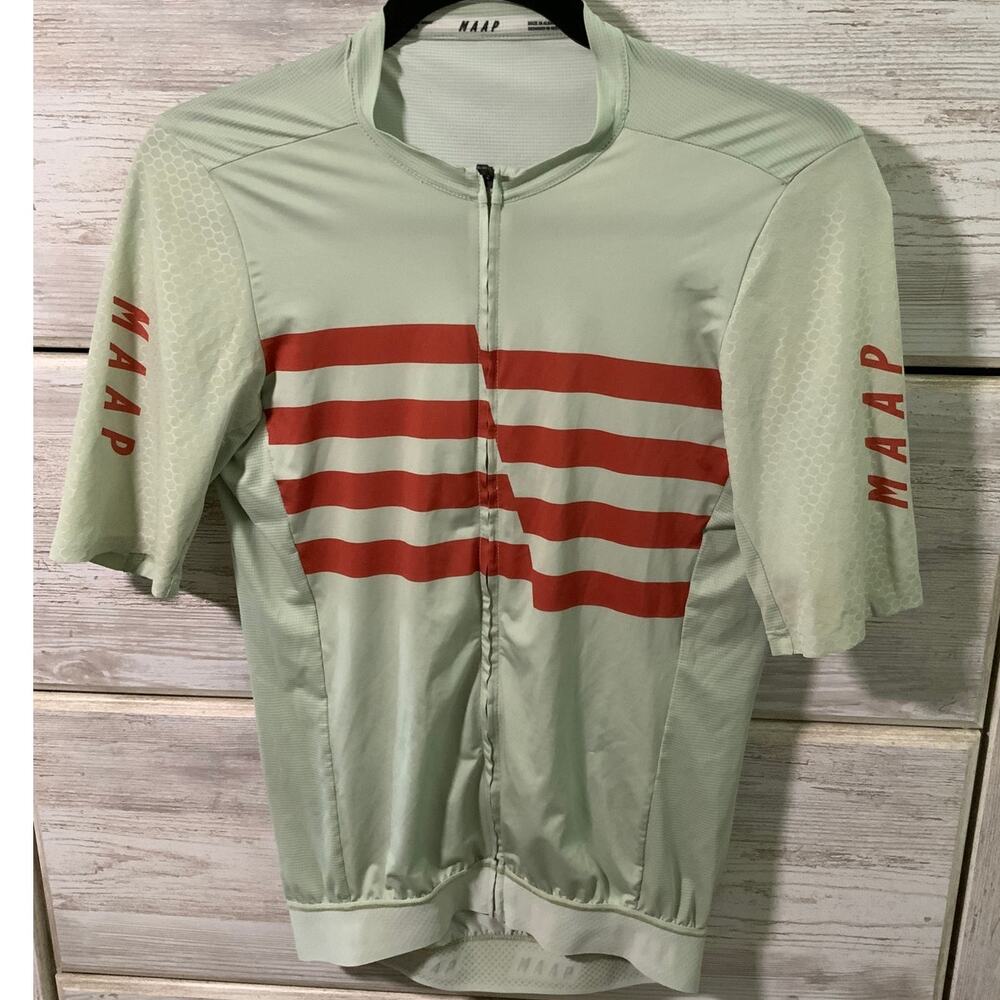 MAAP Men's Pro Fit Cycling Jersey - Mint Green and Red - L
